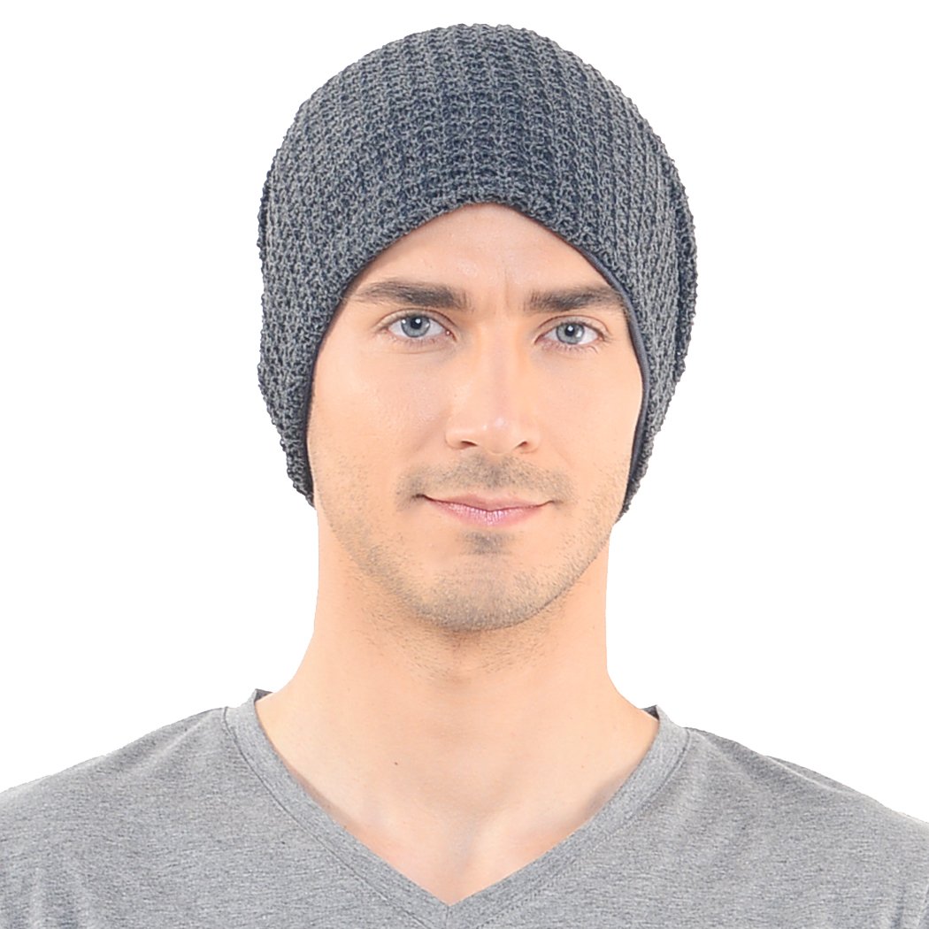 帽子 PROFESSIONAL KNIT CAP (GRAY) ZS Mens Slouchy Long Beanie Knit Cap for Summer Winter Oversize